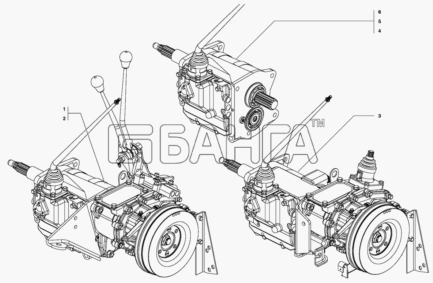 УАЗ УАЗ-31519 Схема Коробка передач в сборе-89 banga.ua